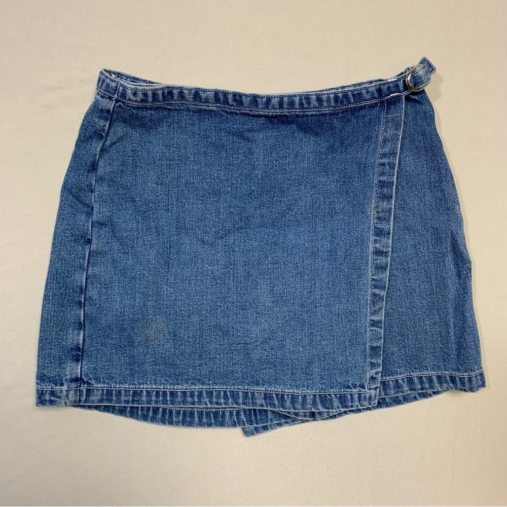 💥$3💥 GAP Denim Jean Skort Skirt Girl’s 6 Wrap Summer Classic Shorts Cute Fall